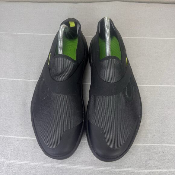 Men’s OOFOS OOmg Slip On Fibre Low Recovery Comfort Shoes Sneakers Black Gray 10 main image 8
